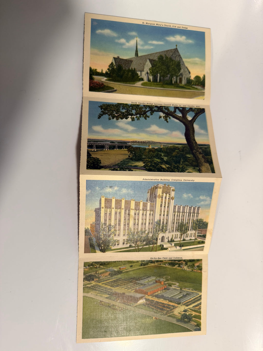 Vintage Linen Greater Kanasas City 18 Post Card Souvenir Book