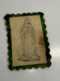 Vintage fabric Scapular of the Immaculate Heart of Mary