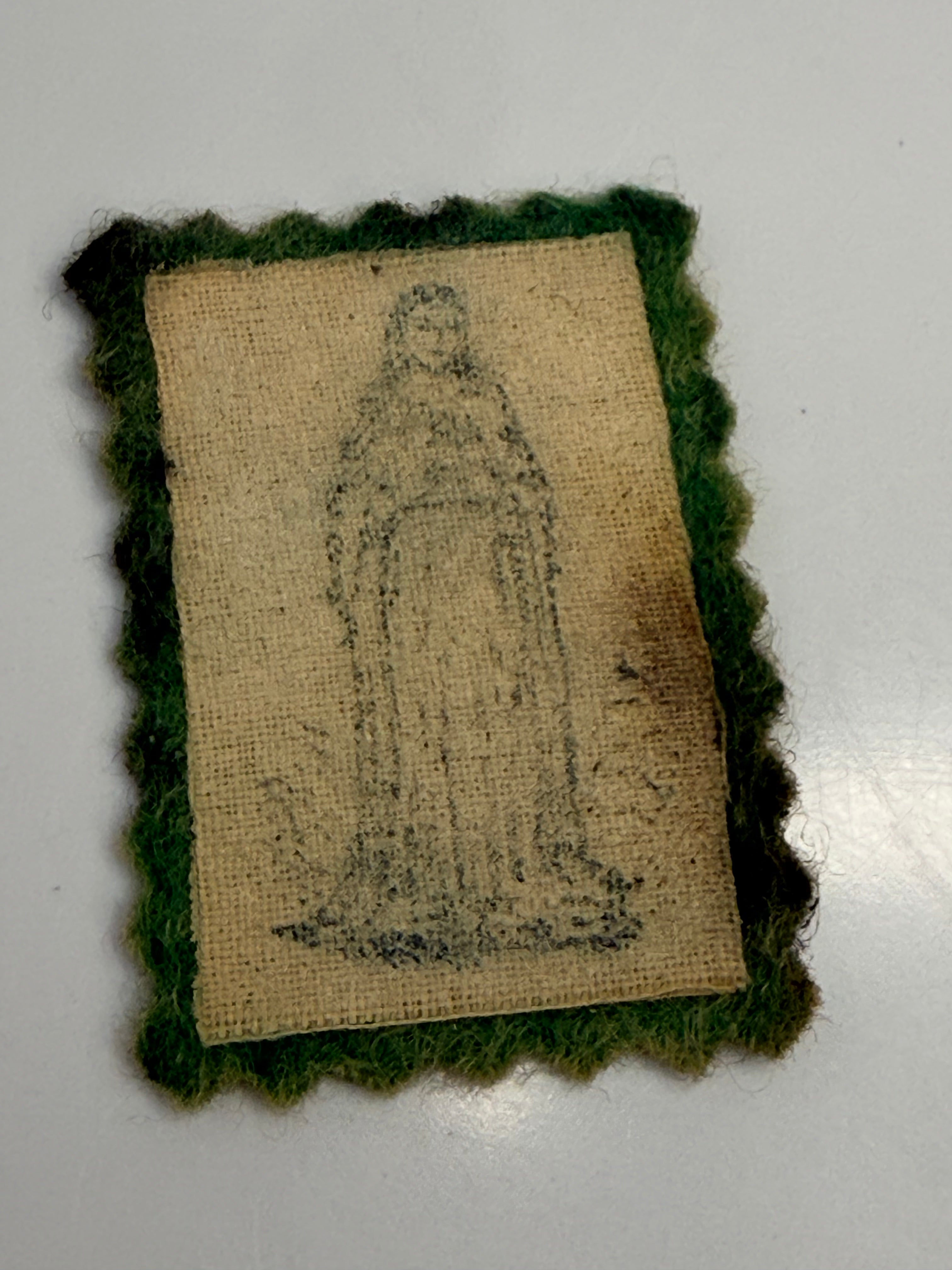 Vintage fabric Scapular of the Immaculate Heart of Mary