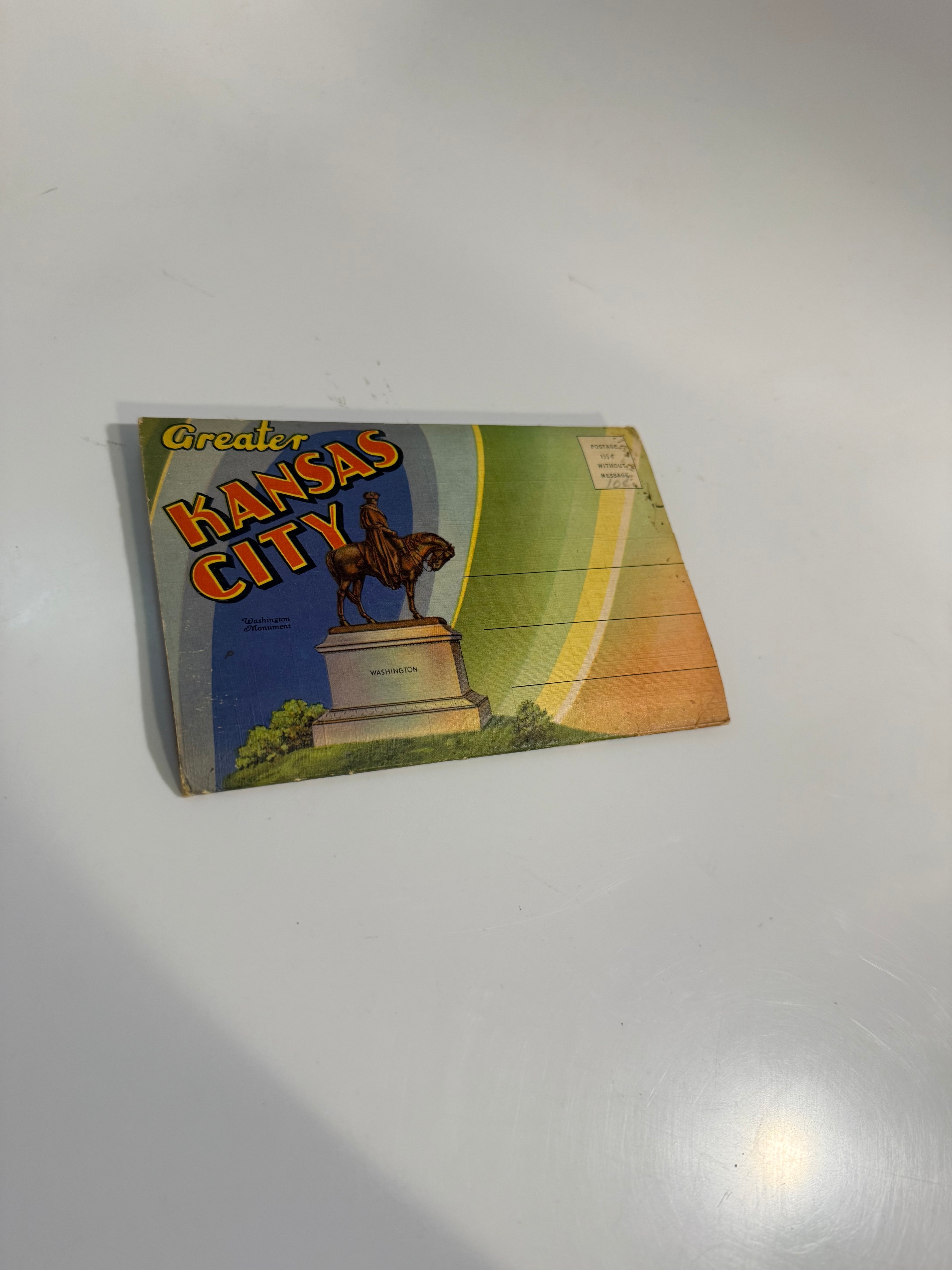 Vintage Linen Greater Kanasas City 18 Post Card Souvenir Book