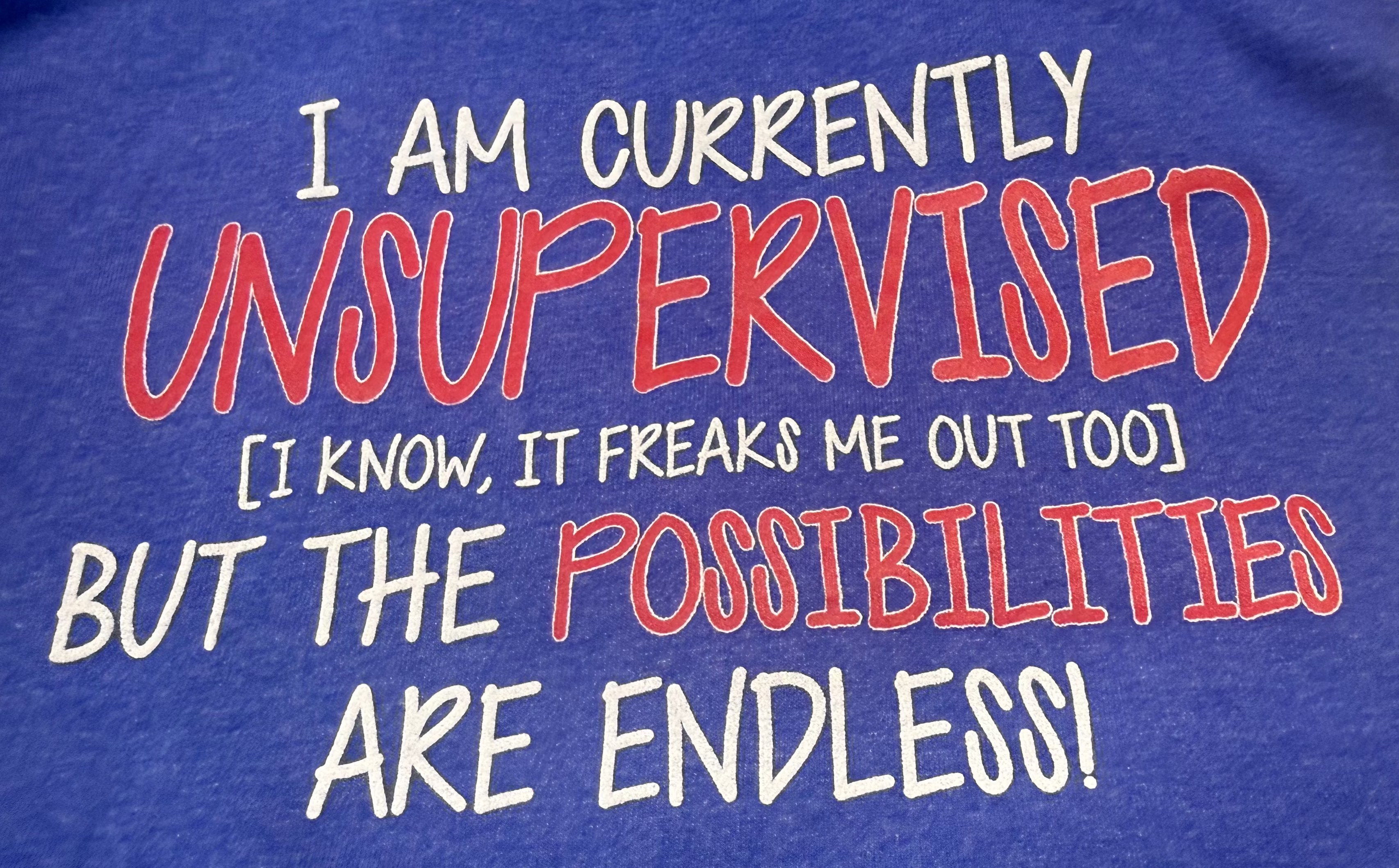 T-Shirt = I am currently unsupervised