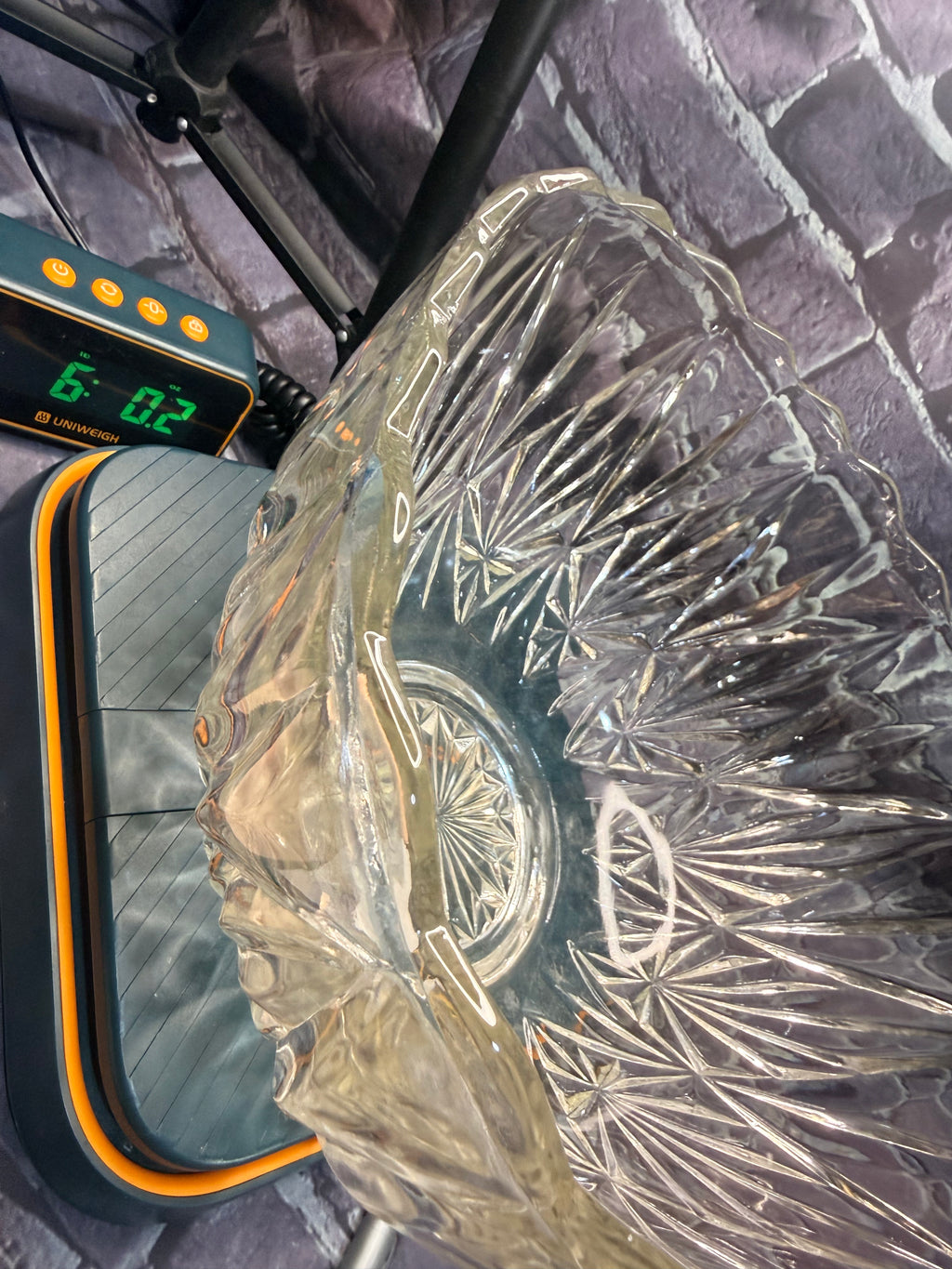Crystal Punch Bowl and Cups