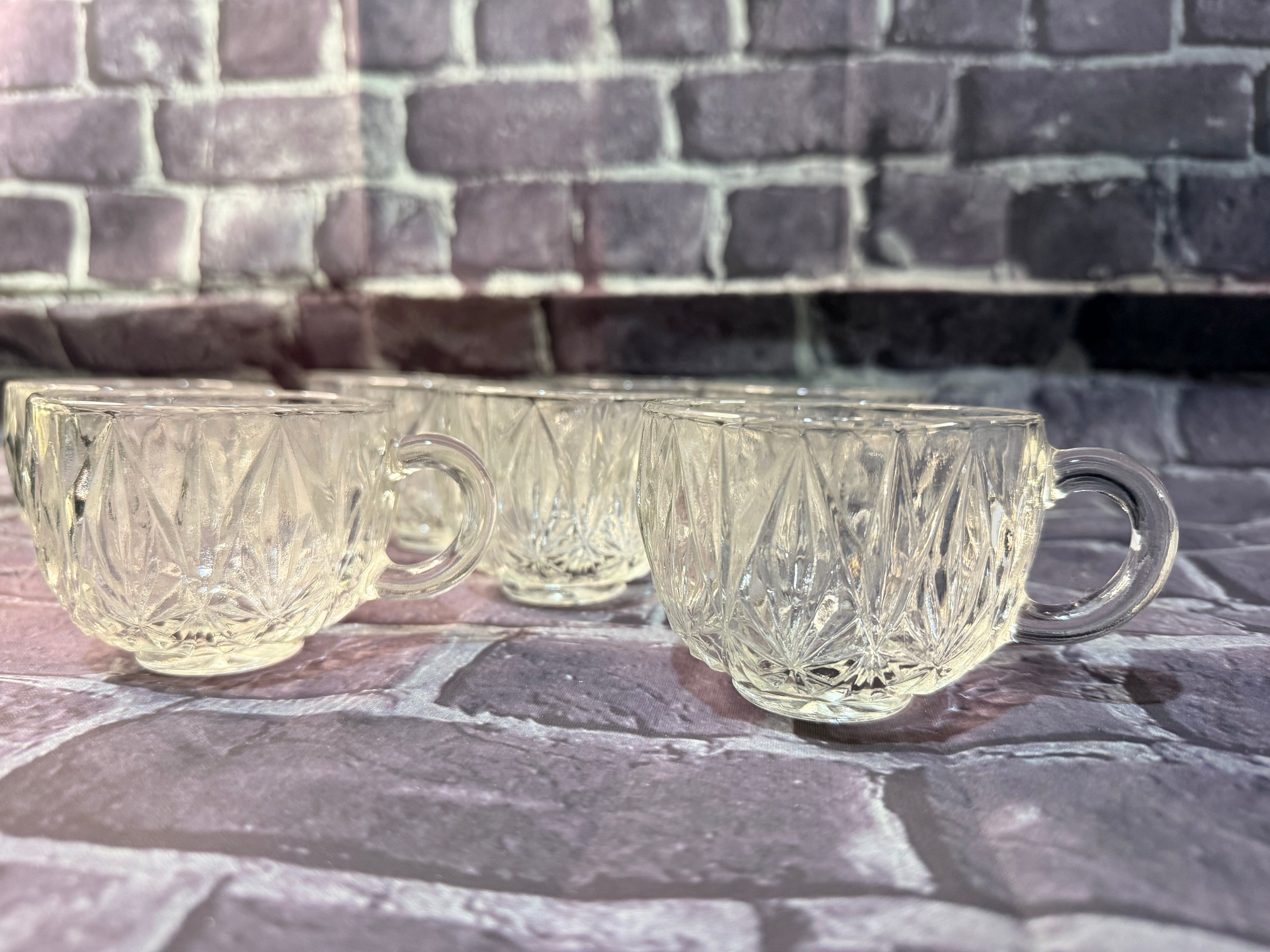 Crystal Punch Bowl and Cups