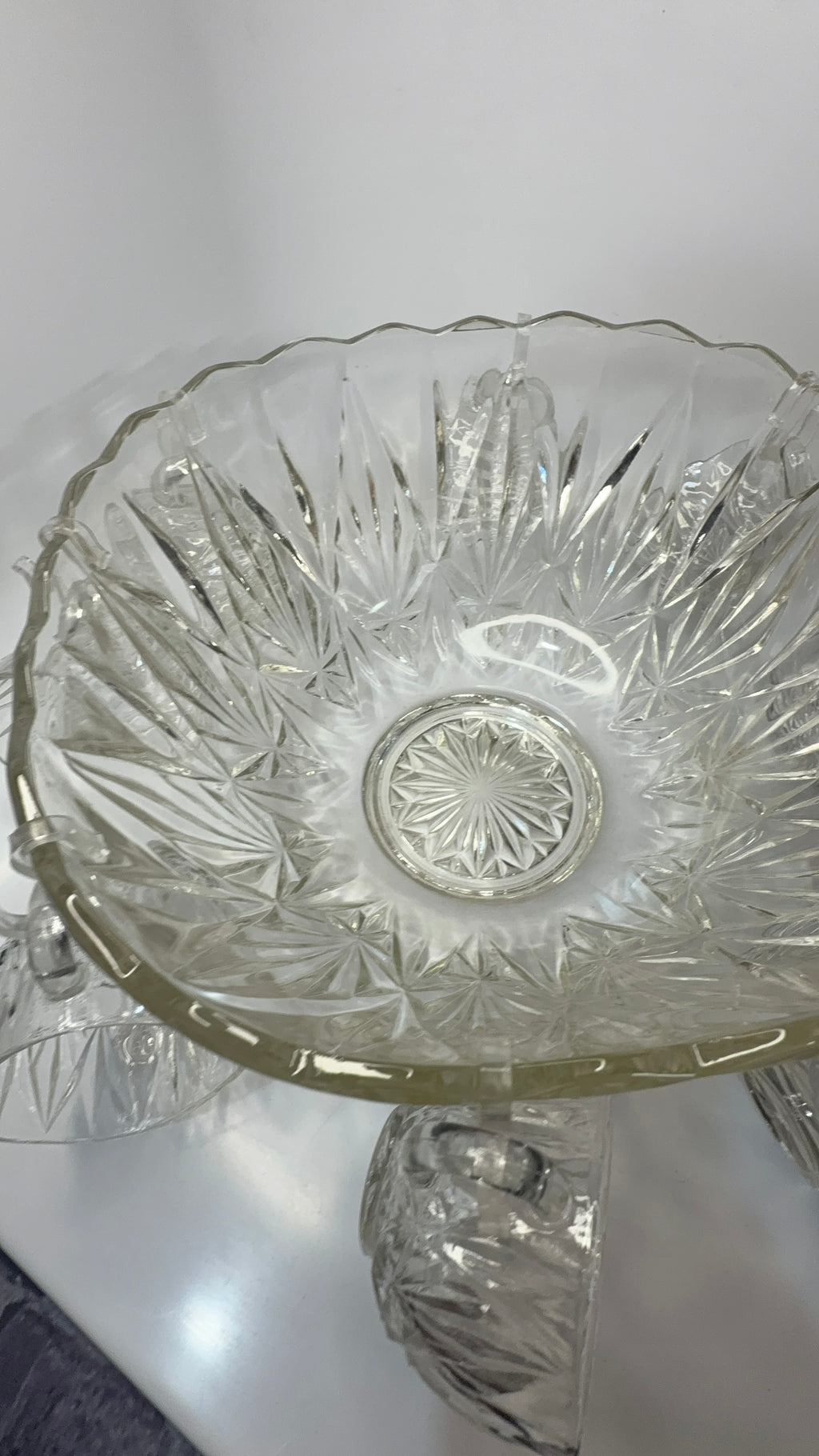 Crystal Punch Bowl and Cups