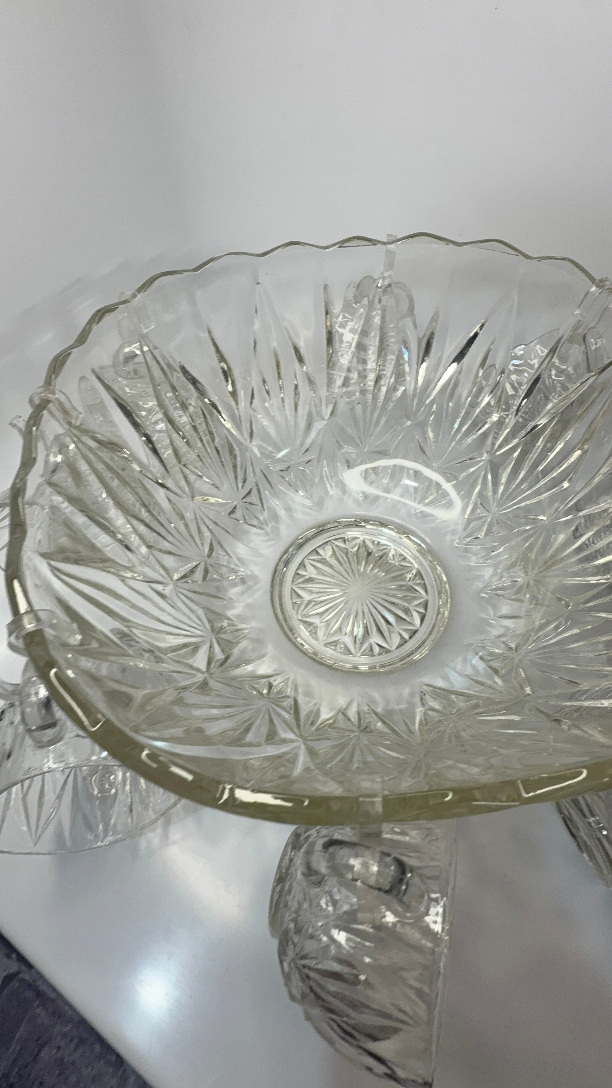 Crystal Punch Bowl and Cups