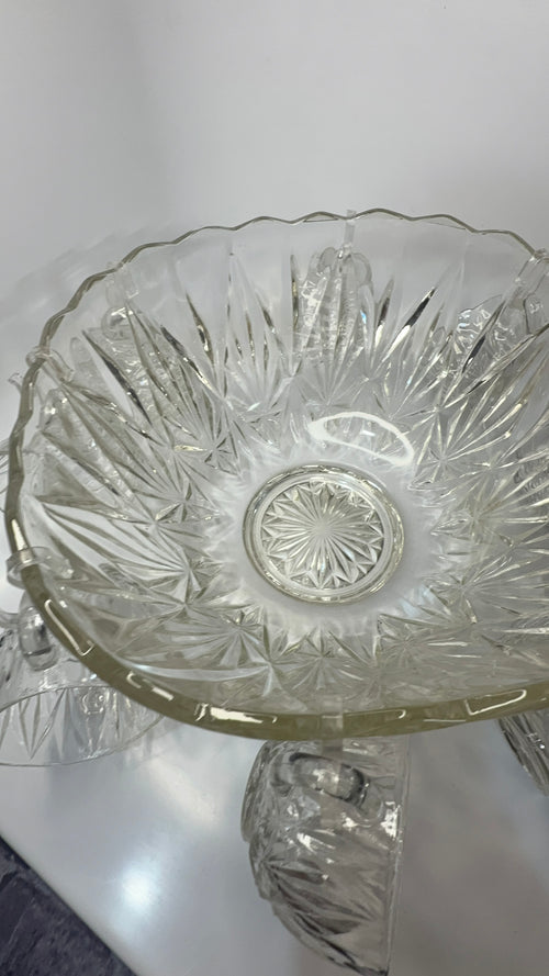 Crystal Punch Bowl and Cups