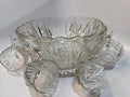 Crystal Punch Bowl and Cups