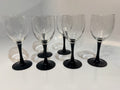Vintage Black stem wine glasses.